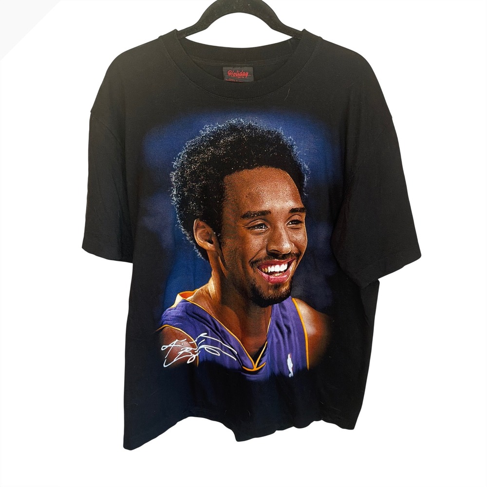 Holiday Shirts Kobe Bryant‎ Graphic T Shirt Mens XL Black Purple Gold Champion